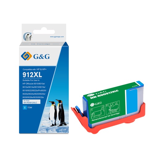 [1R912X-CGG-E] G&G Remanufactured HP 3YL81AE (912XL) Inkjet Cartridge C