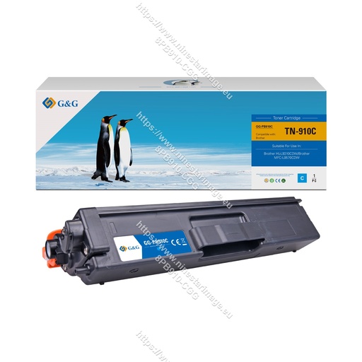 [8PB910-CGG] G&G Compatible Brother TN-910C Toner C