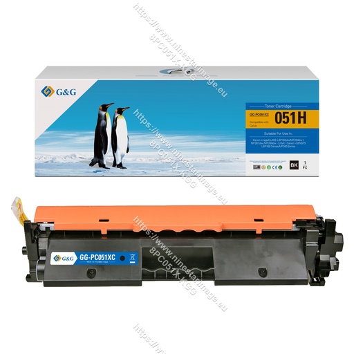 [8PC051X-KGG] G&G Compatible Canon 2169C002 (051H) Toner B