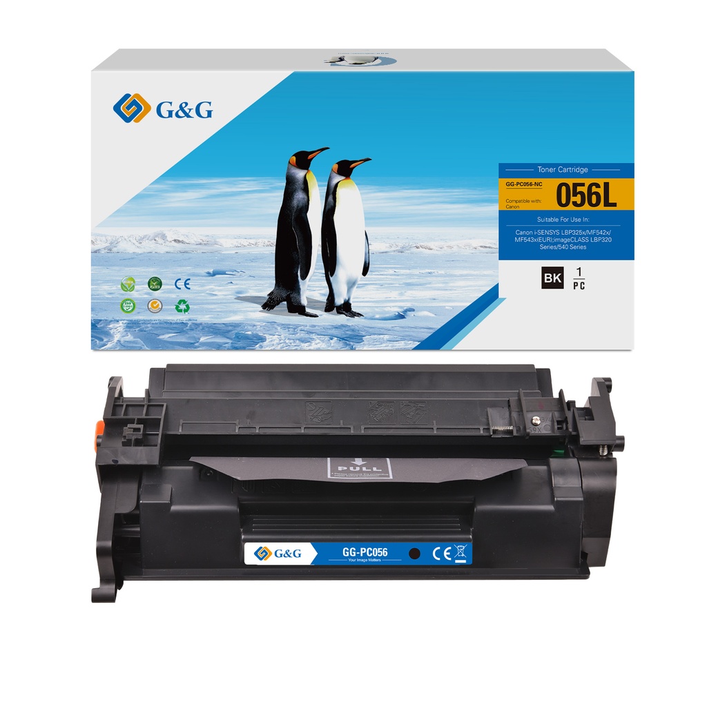 【202511Joyce邮件指示删除下架】G&G Compatible Canon Cartridge 056 L/ Cartridge 056L Black Toner Mono