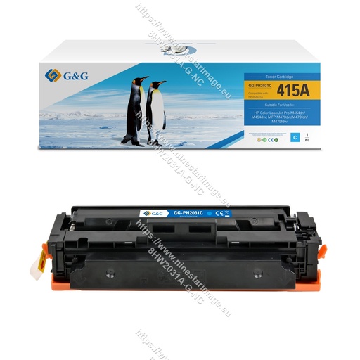 [8HW2031A-G-NC] G&G Compatible HP W2031A (415A) Toner C (No Chip)