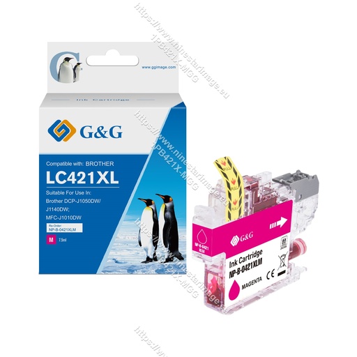 [1PB421X-MGG] G&G Compatible Brother LC421XLM Inkjet Cartridge Magenta