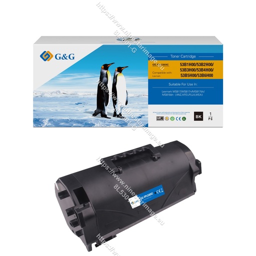 [8L5301-G] G&G Compatible Lexmark 53B2H00 Toner B