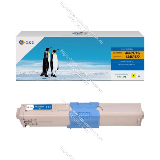 [8FOC510-YGG] G&G Compatible OKI 44469719/44469722 Toner Y