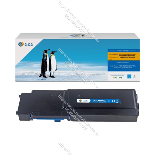 [8CX6600X-CGG] G&G Compatible Xerox 106R02229 Toner C